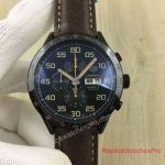 Replica Tag Heuer Carrera Calibre 16 Brown Leather Watch Day-Date Chronograph